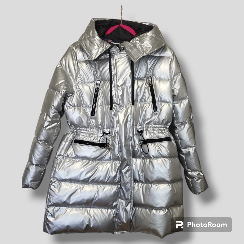 Metallic Puffer Coat